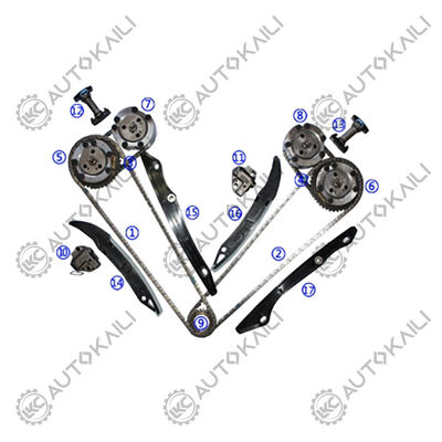 Ford 302CU. IN. V8 GAS DOHC Petrol Coyote 5.0L 13-15 için zamanlama zinciri kiti