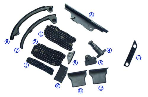 Plastik PA66 / PA46 Zamanlama Zinciri Kiti INFINITI 4494CC V8 90-96 Q45 32V DOHC için