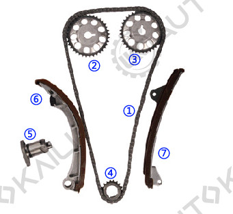 TOYOTA 1ZZ-FE 2.0L Celica/Corolla 00-08 13506-22030 130L için zamanlama zinciri kiti