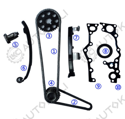 TOYOTA 2TZ-FE 2.4L EMINA/ESTIMA/PREVIA/LUCIDA DOHC 16V 94-99 13506-75010 102L için zamanlama zinciri kiti
