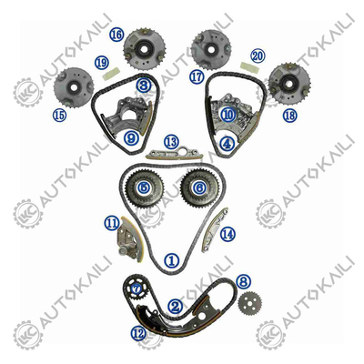 AUDI/VW CPAA/CVBA/CLXA için zamanlama zinciri kiti AUDI A8L 4H8 150KW 2.5L 09-14 A6L 4X8/C7 140KW 2.5L 10-15 06E109465BC 108L