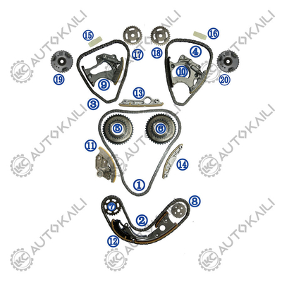 AUDI VW Touareg CYJA 235KW 3.0TSI 11-16 A4L A6L A7 A5 Q5 S5 SQ5 Q7 06E109465BC 108L 06E109465AM için zamanlama zinciri kiti