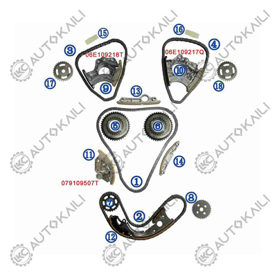 AUDI / VW S5 8F7 CAKA 245KW 3.0T 08-11 06E109465BC 108L için zamanlama zinciri kiti