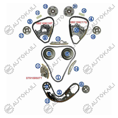 AUDI / VW S5 8F7 CAKA 245KW 3.0T 08-11 06E109465BC 108L için zamanlama zinciri kiti