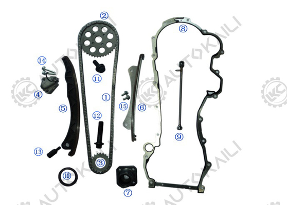 OPEL/VAUXHALL AGILA Z 13 DT / Z 13 DTJ 1248CC 03.8- ASTRA H / Mk V Z 13 DTH 1248CC 04.1-09 için Demir Zamanlama Zincisi Kiti.5
