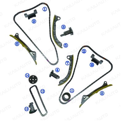 Hyundai Genesis G80 V8 G8BE 5.0L17-20 için Plastik PA66 / PA46 Zamanlama Zinciri Kiti