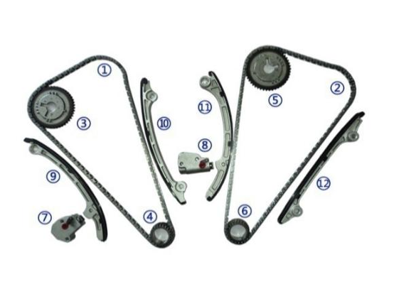 Plastik PA66 / PA46 Zamanlama Zinciri Kits For INFINITI FX45 VK45DE V8 4.5L 03-08