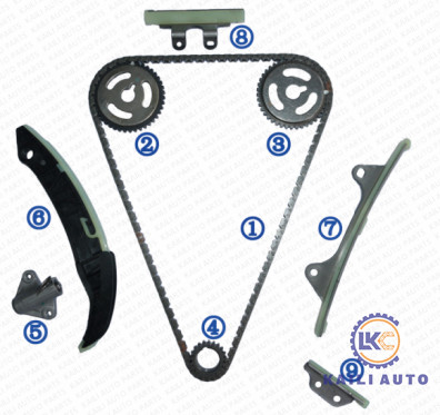 HYUNDAI/KIA i10(IA) i10 (PA) i20 (GB) i20 (PB PBT) Motor için zamanlama zinciri kiti G4LA 1.2L 08-10 24321-03000 9*160L