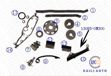 GA14DE GA16DE Zamanlama Zinciri Kiti NISSAN AD RESORT ALMERA PRIMERA SENTRA DOHC 16V 1.3L 13028-53Y00